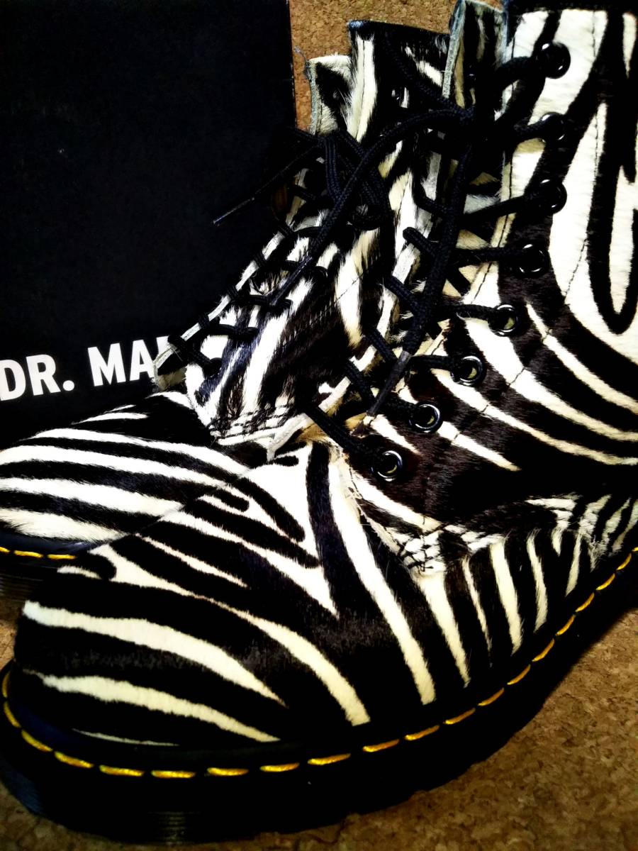 訳あり 1460 【Dr.MARTENS】ドクターマーチン ゼブラ 希少レア【箱付き