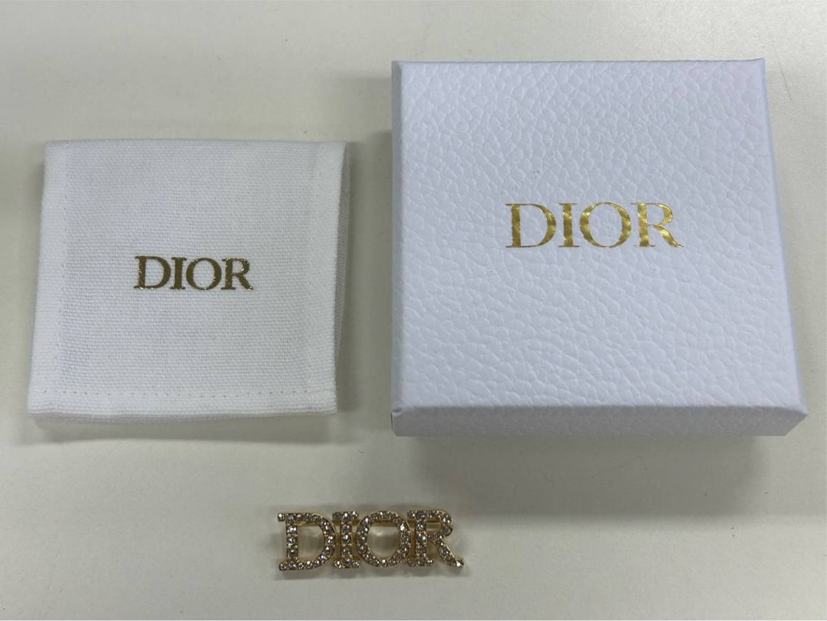 オリジナル ロゴ ブローチ DIOR 新品未使用 ホワイトクリスタル Dior