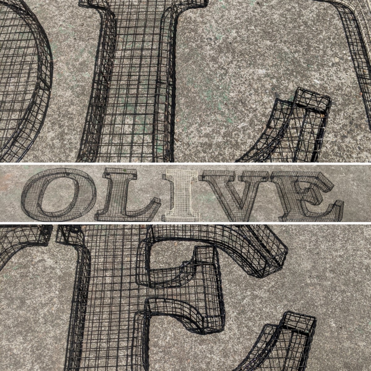 アルファベット看板 オリーブ 壁掛け看板 立体式 大型看板 OLIVE サイン #店舗什器 #オリーブショップ #オリーブオイル #イタリアン カフェ