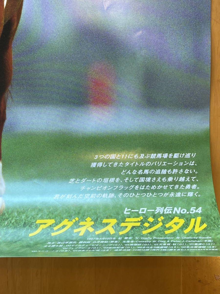 競馬 ポスター B3 ヒーロー列伝 アグネスデジタル No.54 約51.5×36.4cm