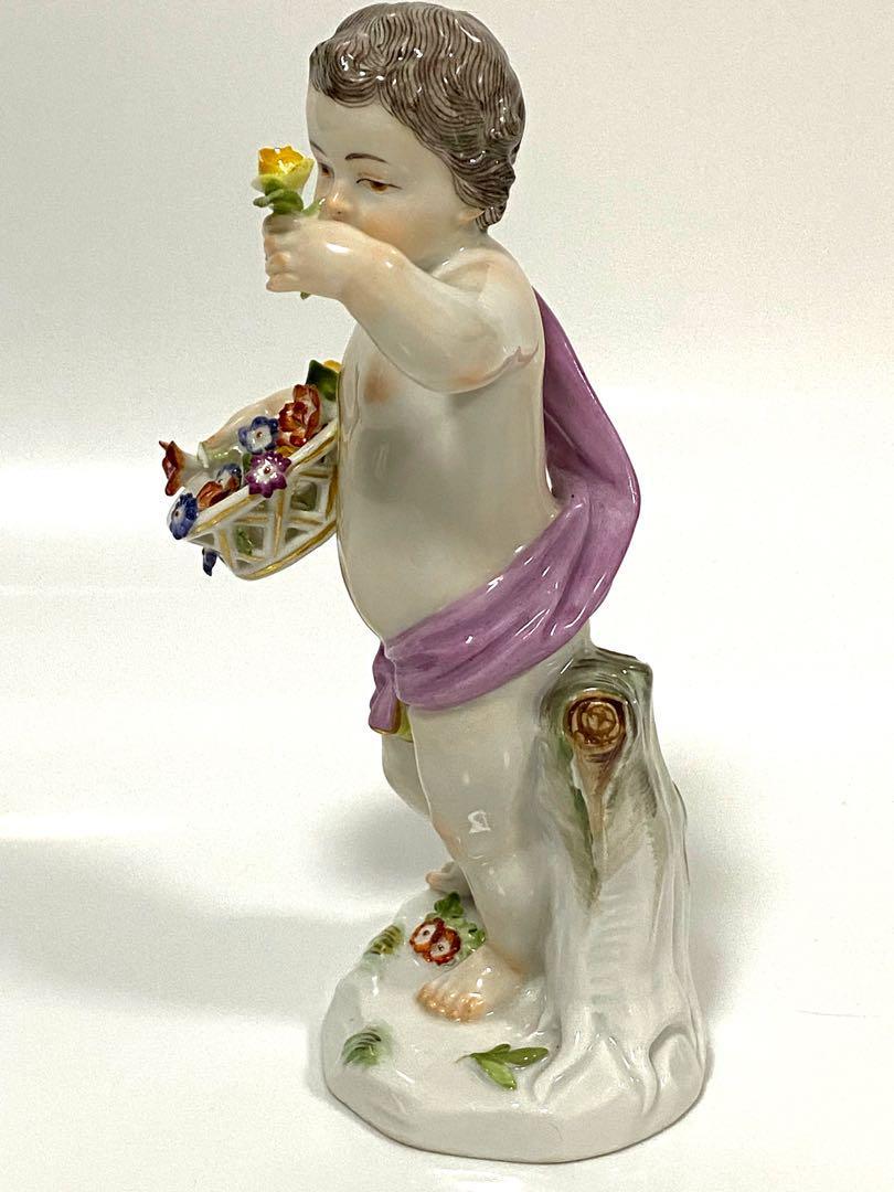 美品 マイセン Meissen フィギュリン 春の寓意 四季 ケンドラー 人形 フィギュア 天使 1級品 置物