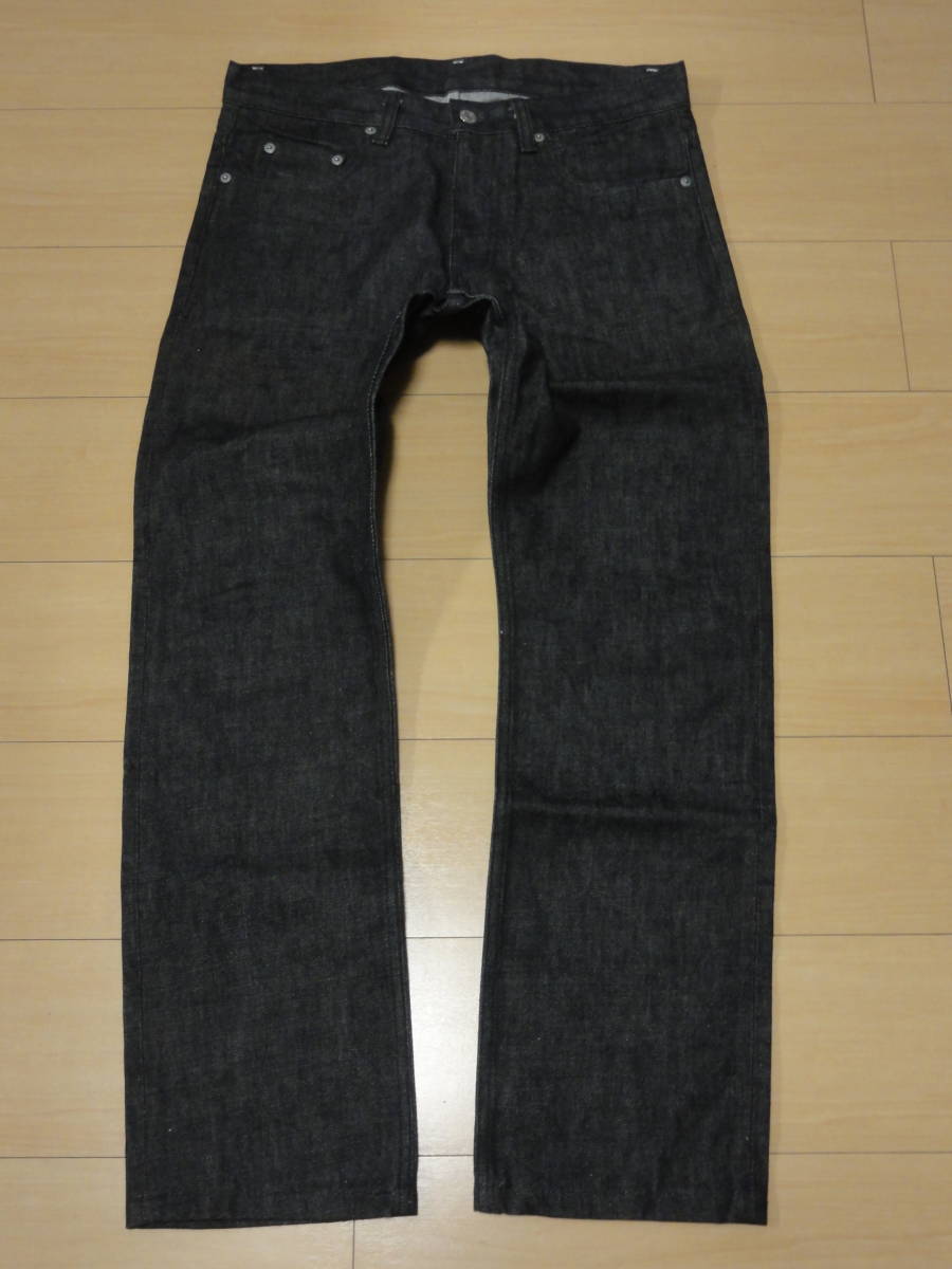 格安日本製レア・BEAUTY&YOUTH(ビューティアンドユース・ユナイテッドアローズ)・濃グレー系デニム地・高級デザインジーンズ 32 W84cm位_画像1