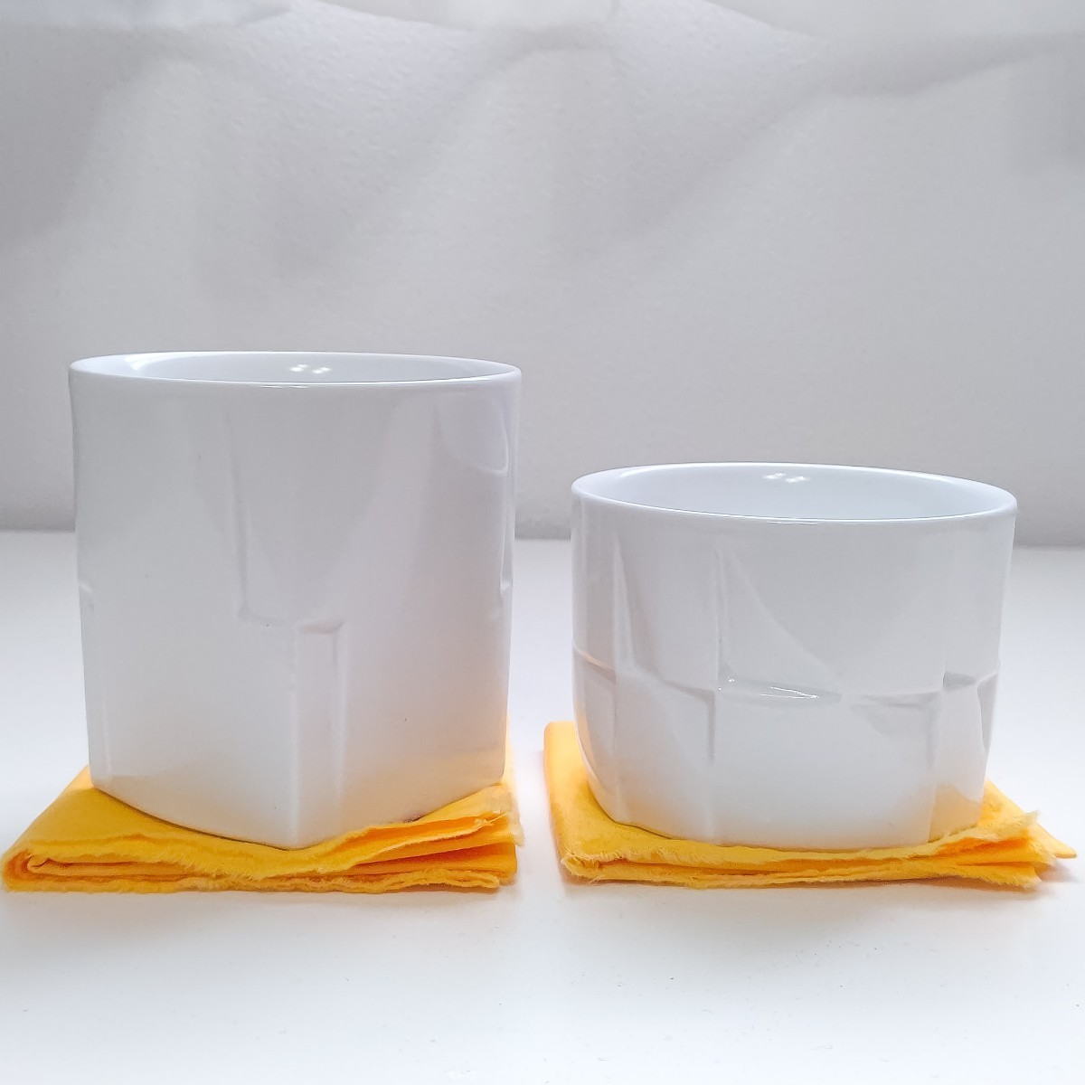 希少 和田的 白磁器 酒器 友心 酒盃 グラス 2個セット 共箱 Akira wada
