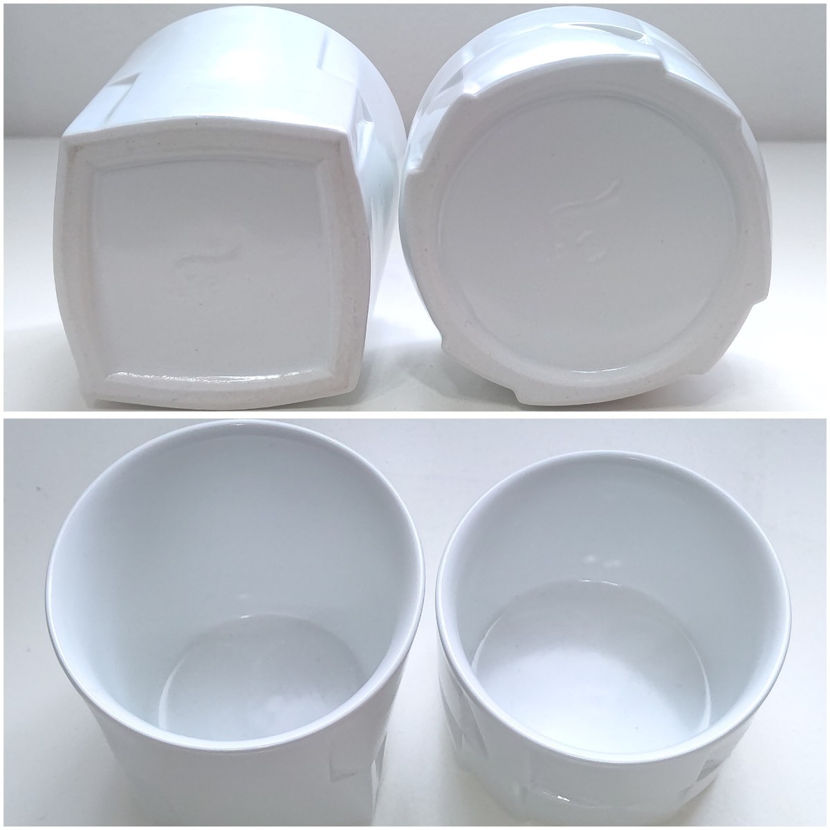 希少 和田的 白磁器 酒器 友心 酒盃 グラス 2個セット 共箱 Akira wada