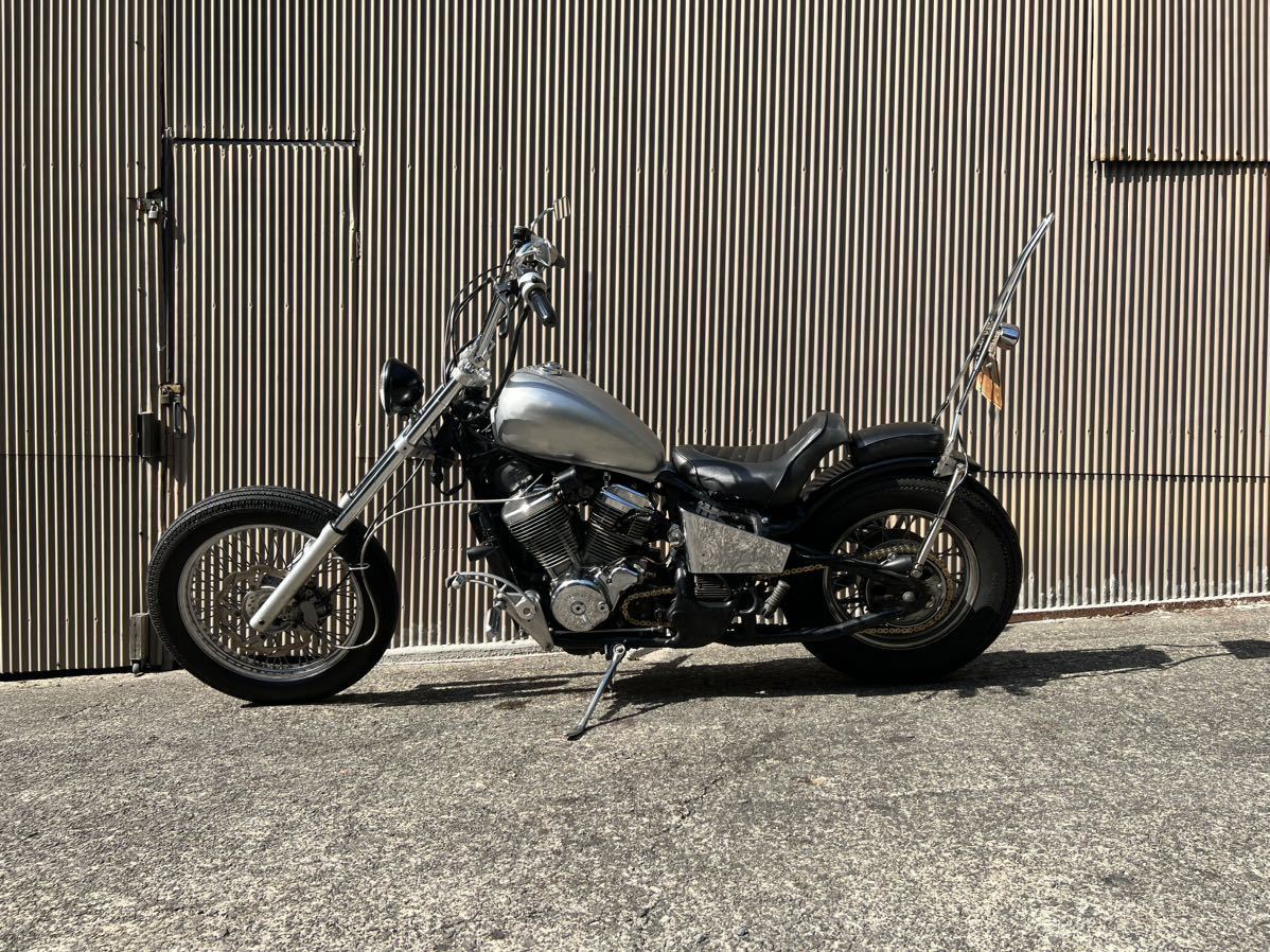 1円スタート！車検有！令和6年一月！フルカスタム！スティード400車体！ホンダ和製アメリカン 軽整備済！(ヤマハドラックスター ハーレー