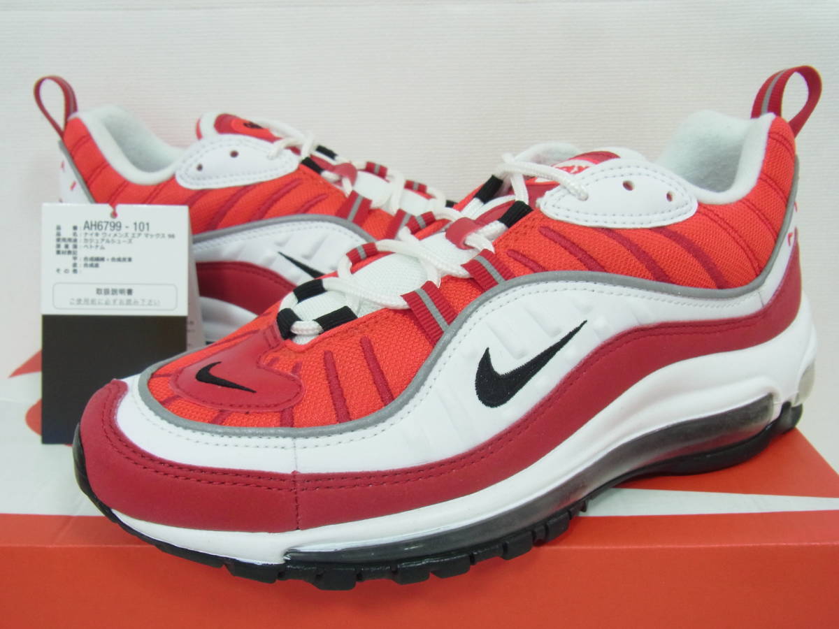 充実の品 国内美中古 2017 WMNS NIKE AIR MAX 98 WHITE BLACK GYM RED ナイキ エア マックス ホワイト ブラック レッド 白赤黒 25cm US8 AH6799-101 25.0cm 充実の品 国内美中古 2017 WMNS NIKE AIR MAX 98 WHITE BLACK GYM RED ナイキ エア マックス ホワイト ブラック レッド 白赤黒 25cm US8 AH6799-101 25.0cm