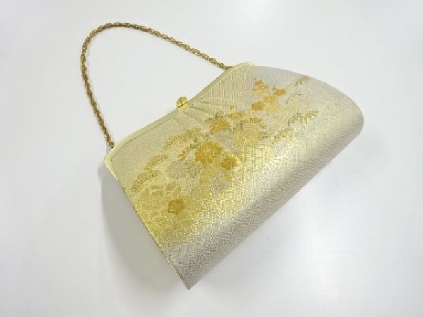 ys6558880; 宗sou 佐賀錦流水に松竹梅・花模様織り出し和装バッグ