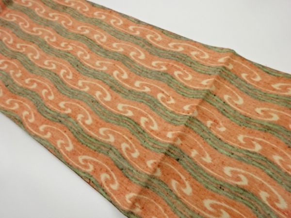 登場! ys6439541; 綴れ几帳に扇・花々・鶴模様織出し袋帯【リサイクル