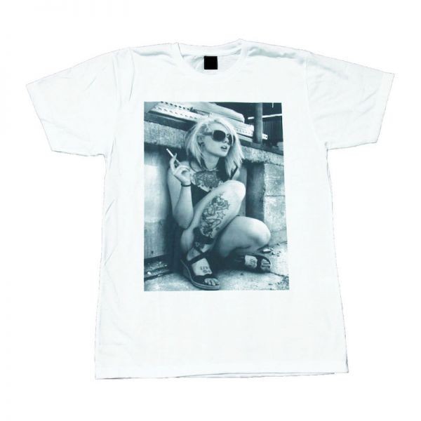 パンク ロック セクシーガール お洒落 タトゥー ミニ ストリート系 デザインTシャツ おもしろTシャツ メンズ 半袖★tsr0387-wht-lの画像1