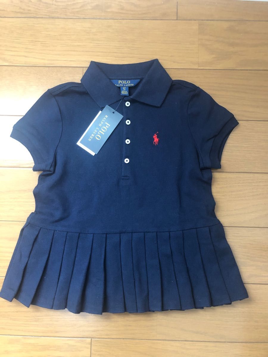 新品　未使用品　POLO  RALPH LAUREN ラルフローレン 紺色　半袖ポロシャツ　サイズS 7歳　130