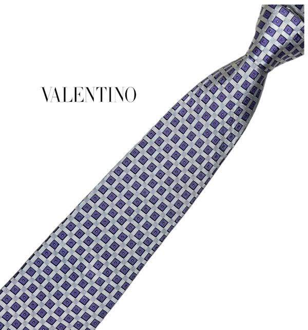 * прекрасный товар * VALENTINO галстук немного маленький ... рисунок USED Valentino б/у t425