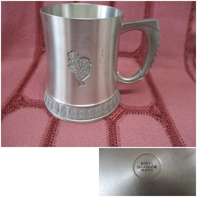 ★ROYAL SELANGOR PEWTER ビアジョッキだと思います 径8㎝ 高さ11㎝ ※汚れ・キズ多く状態悪い tm2305-23-1★_画像1