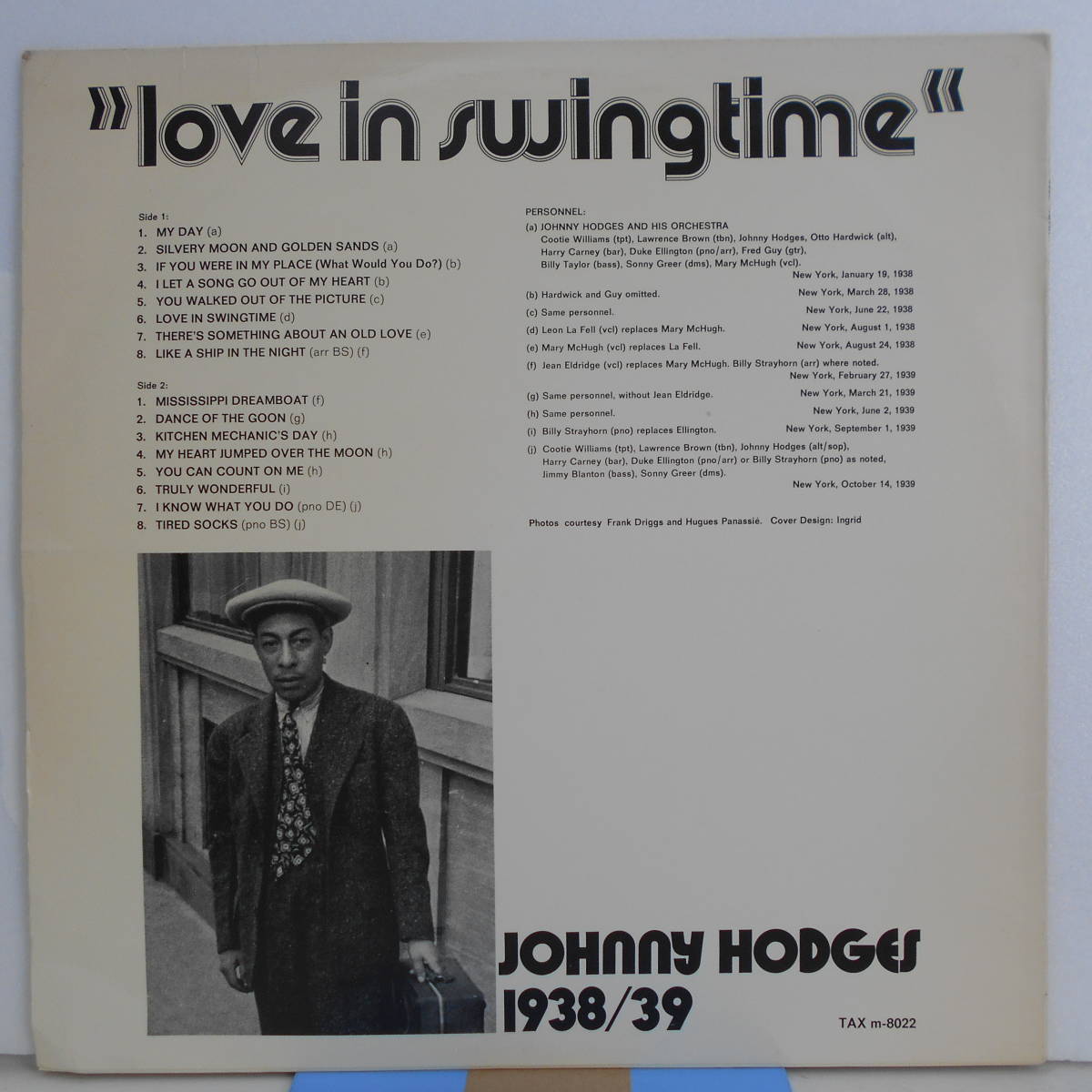  輸入盤 JOHNNY HODGES / LOVE IN SWINGTIME (TAX M-8022)_画像2