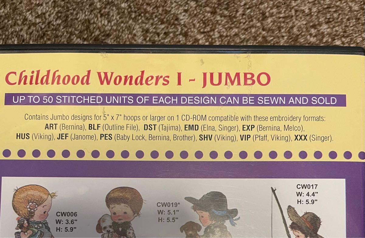 【激レア】Childhood Wonders ミシン刺繍用CD