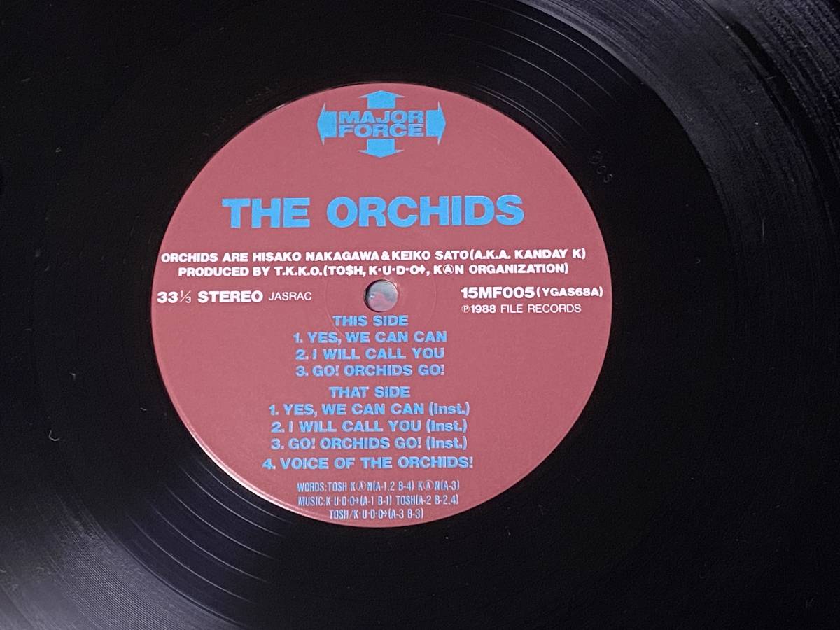 即決12inch ● オーキッズ The Orchids - Yes, We Can Can 1988年 Major Force EP 15MF 005 MELON 中川比佐子 中西俊夫 K.U.D.O 佐藤圭子_画像3