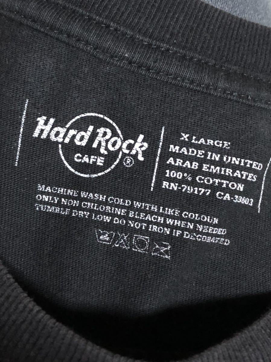 古着 HARD ROCK CAFE 半袖 Tシャツ ハードロックカフェ 黒 ブラック サイズXL クロス 十字架 BSフレア 百合の紋章 オーバーサイズの画像5
