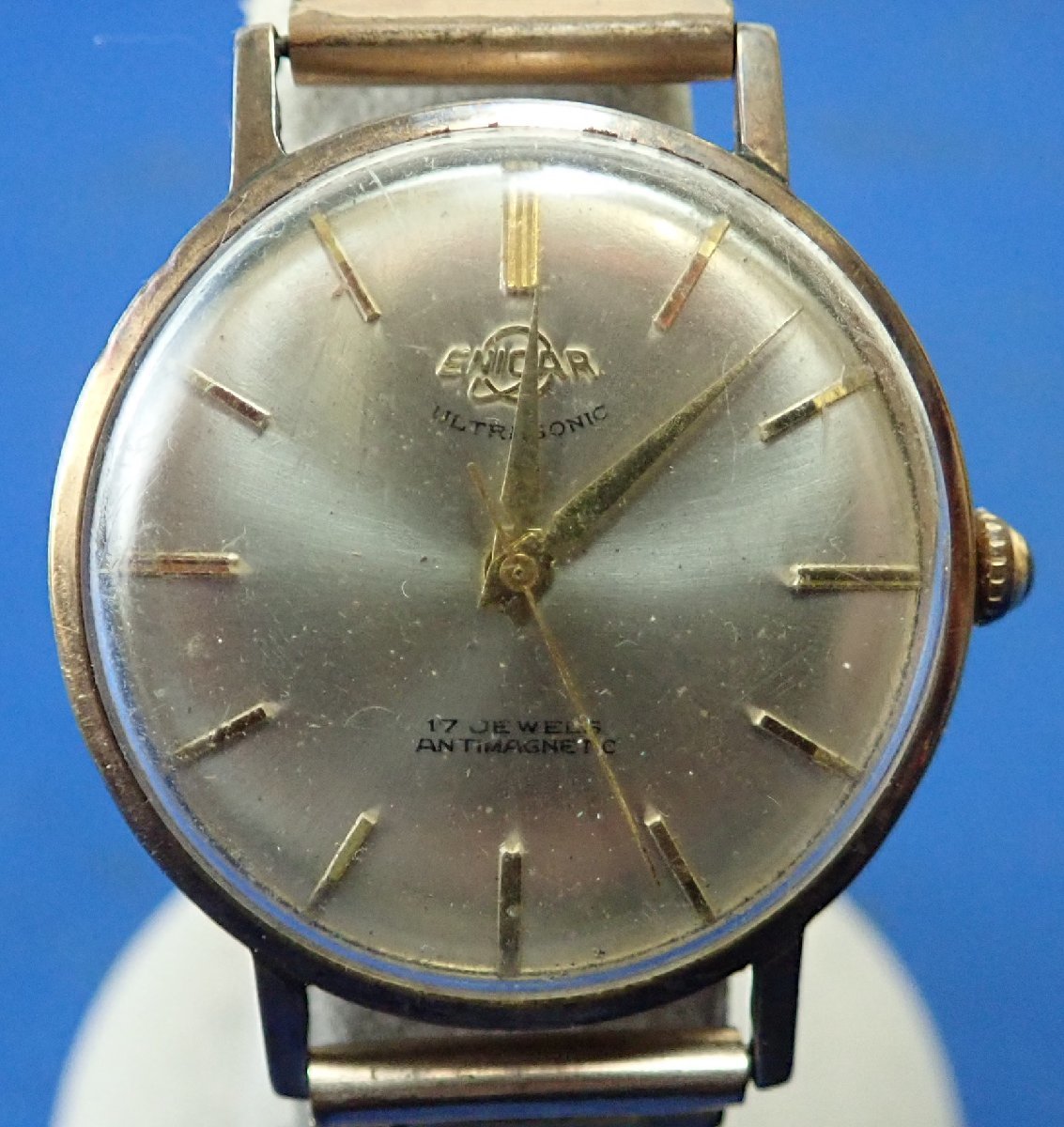 ◎ENICAR エニカ ウルトラソニック 腕時計 手巻き 38452 18KT 17石