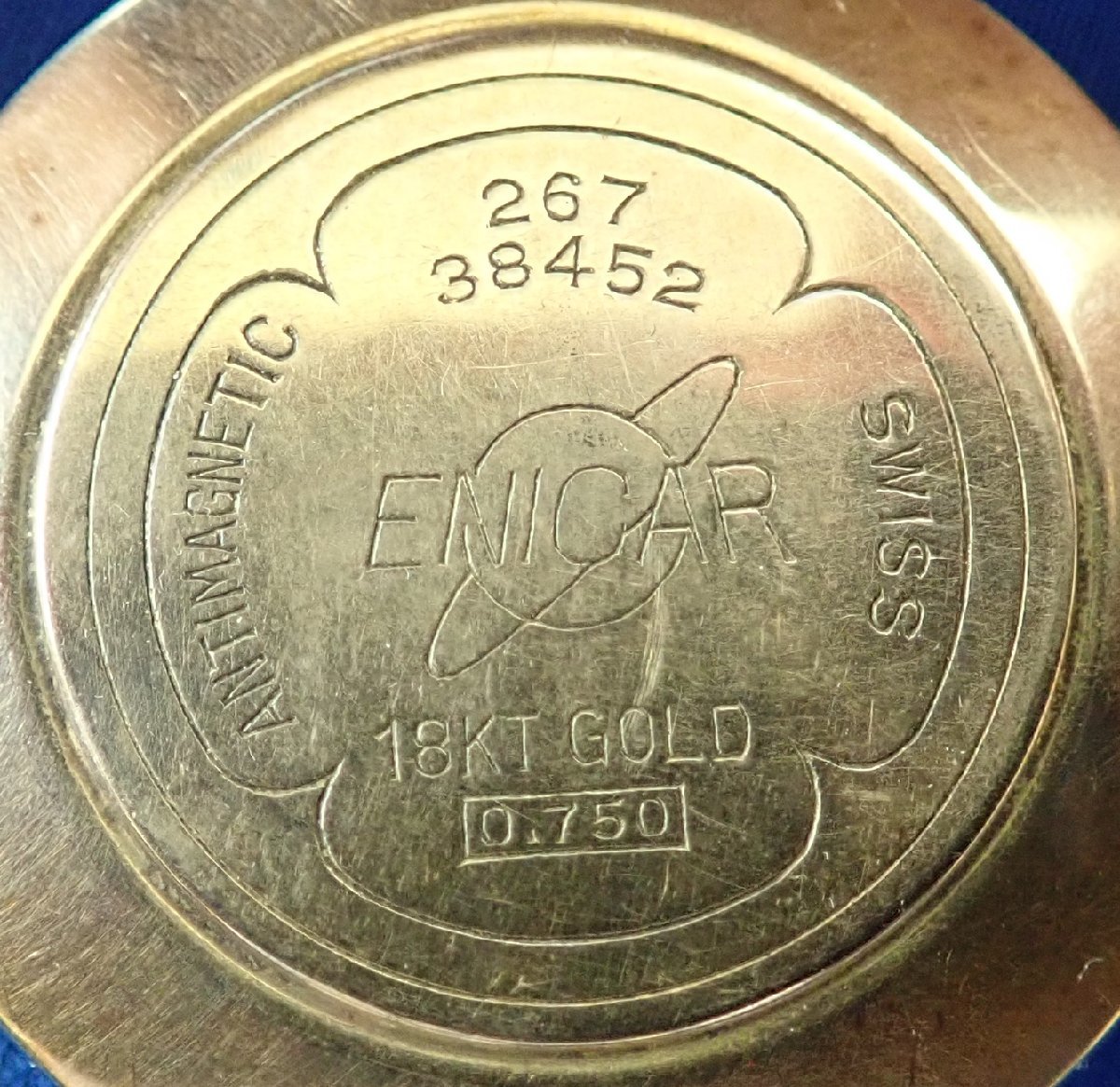 ◎ENICAR エニカ ウルトラソニック 腕時計 手巻き 38452 18KT 17石
