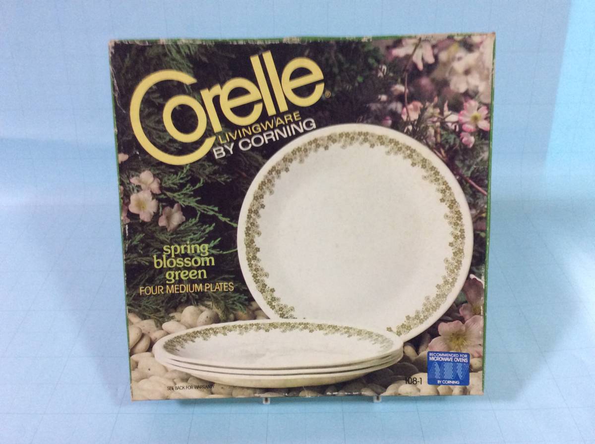 【箱入/未開封/デッドストック/OLD CORELLE】オールドコレール/クレイジーデイジー/ランチプレート/４枚セット_画像1