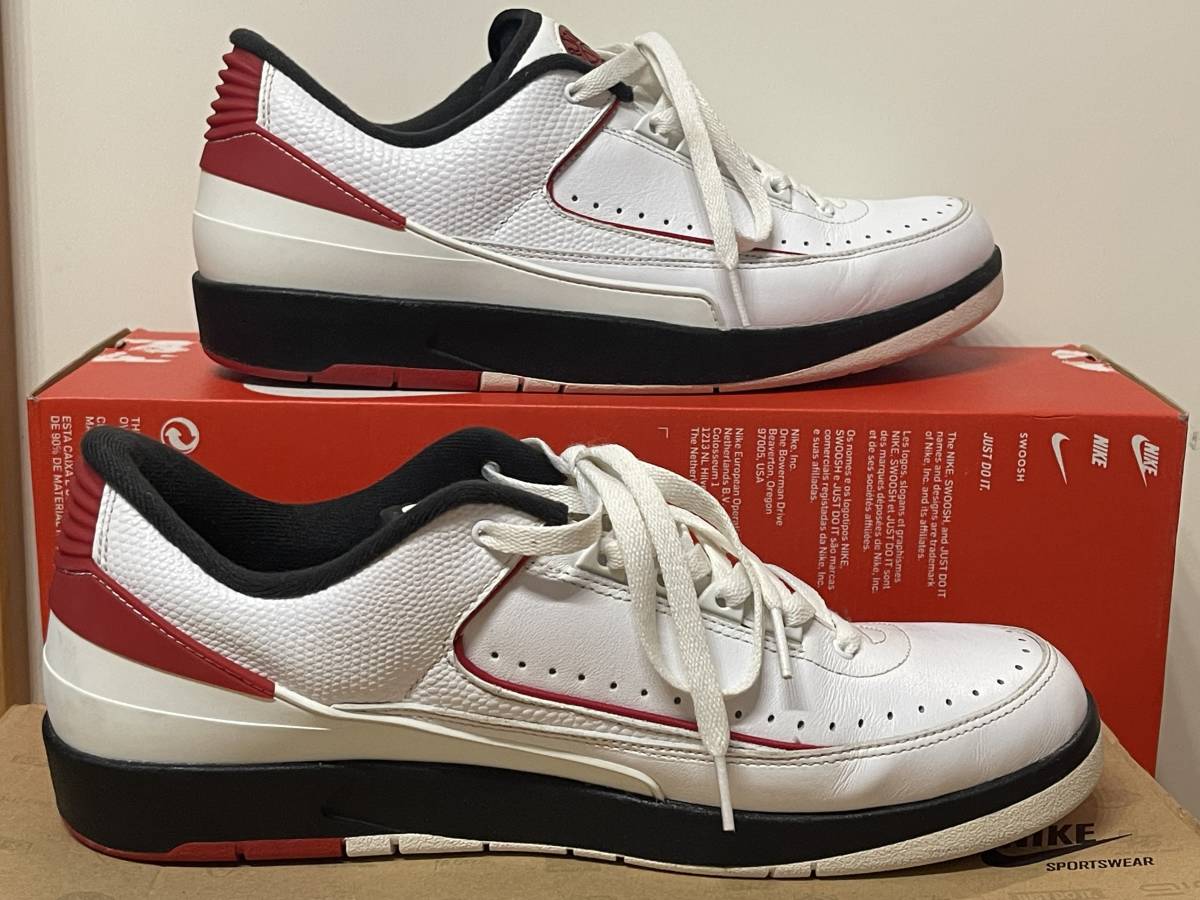 NIKE AIR JORDAN 2 RETRO LOW 832819-101 WHITE/VARSITY RED-BLACK 30cm US12 エアジョーダン_画像5