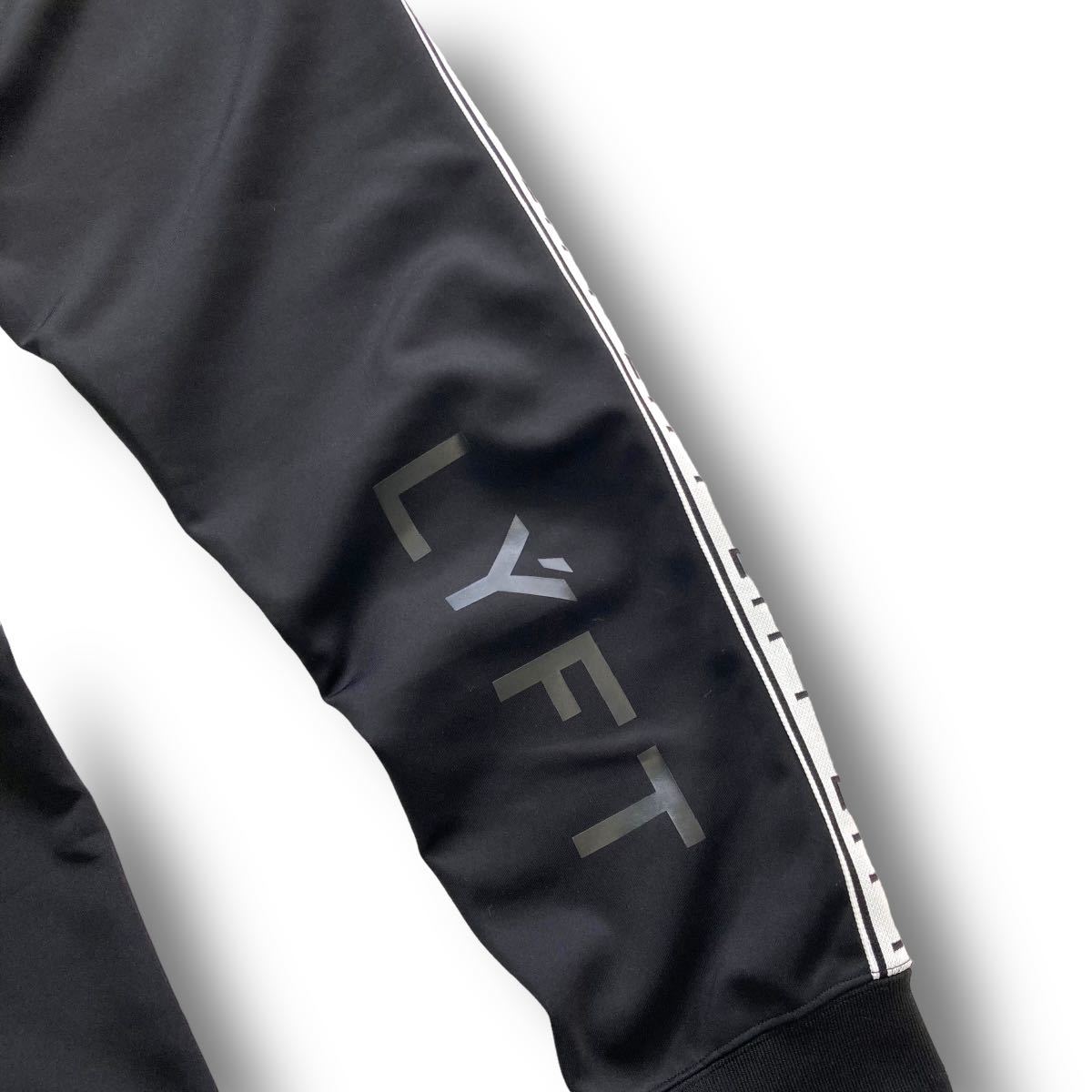 【LYFT】LYFT LOGO LINE JERSEY PANTS - BLACK リフト サイドロゴライン ジャージパンツ  ストレッチトレーニングパンツ 黒 トラックパンツ