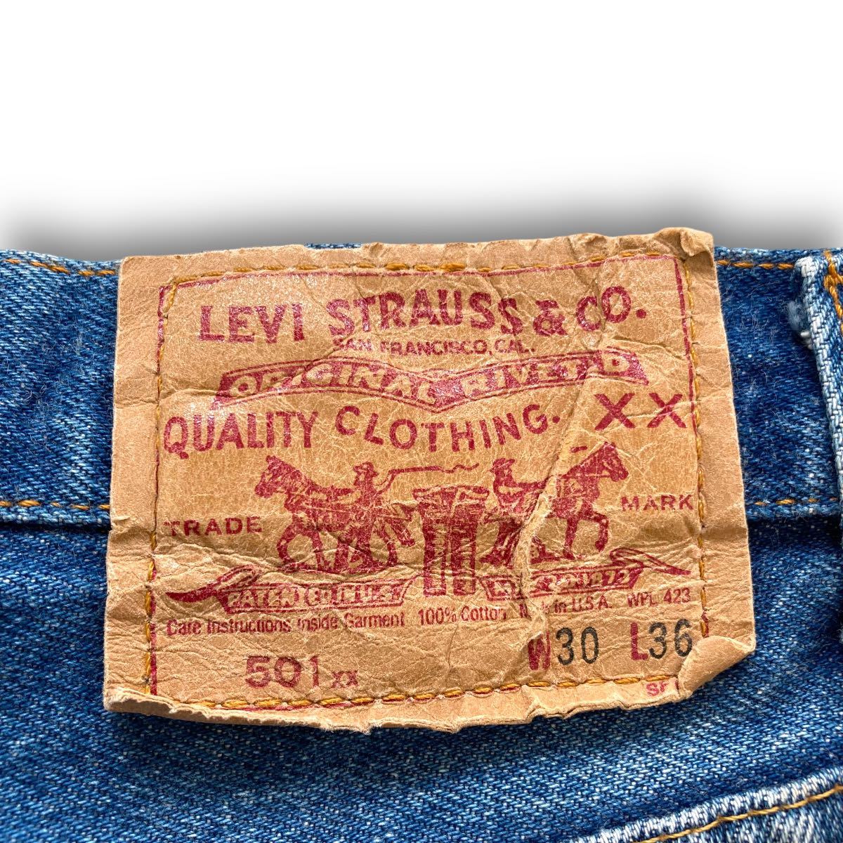 90s Levi's 501 USA製 バレンシア 赤文字 W38 ヴィンテージ 90s Levi's 501 USA製 バレンシア 赤文字 W38 ヴィンテージ