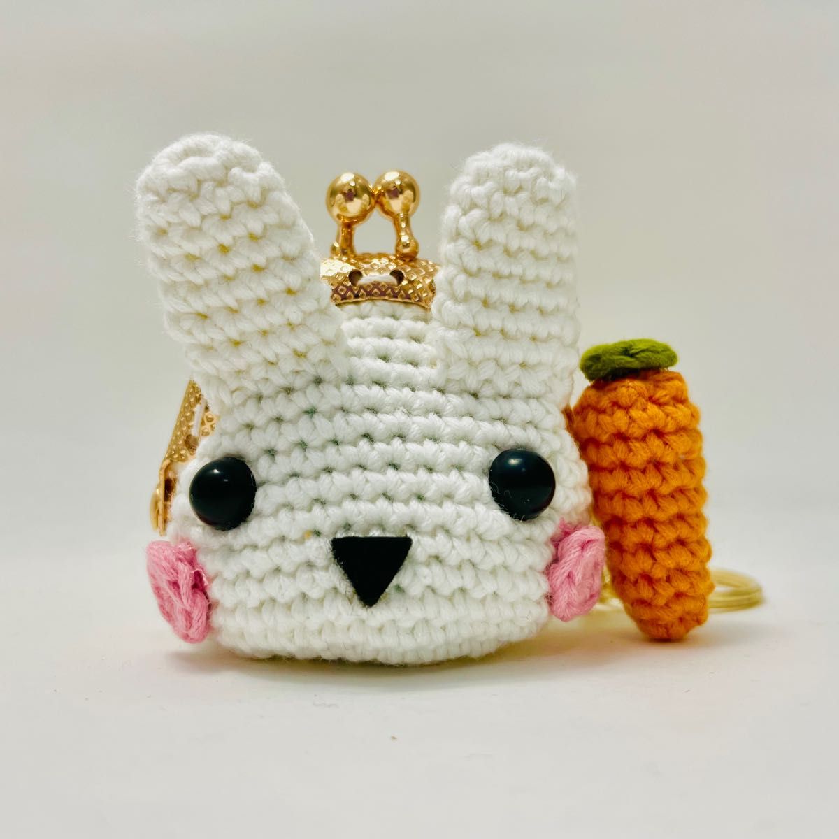 opy 様専用 ハンドメイド がま口 口金 うさぎキーホルダー あみぐるみ