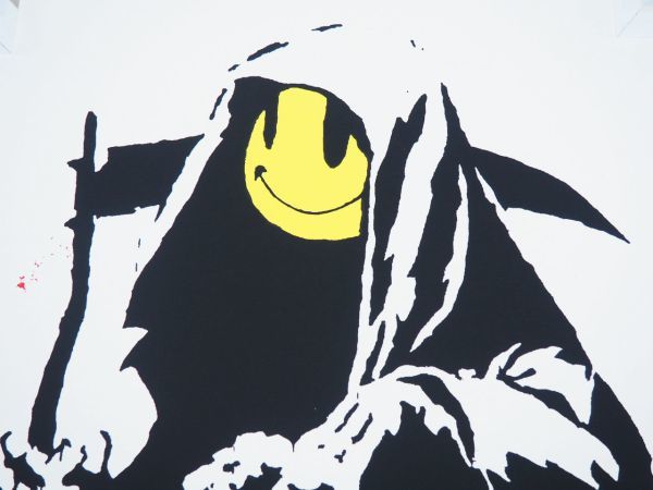 希少 WCP Banksy バンクシー WRONG WAR リプロダクション シルク