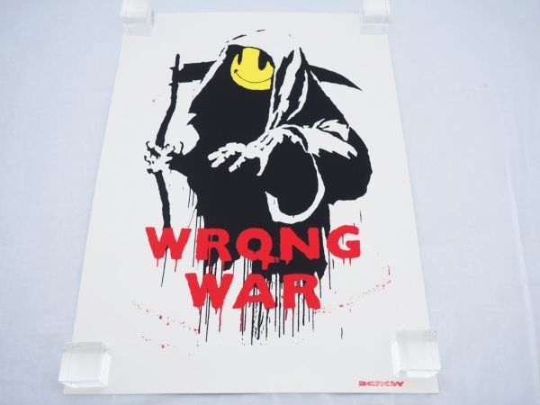 希少 WCP Banksy バンクシー WRONG WAR リプロダクション シルク