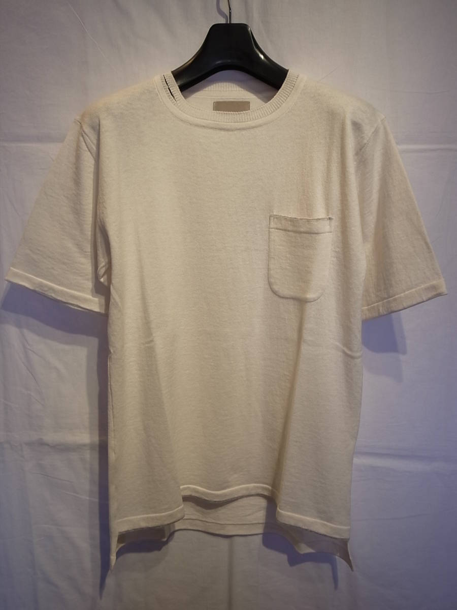 【特別セール品】 【新品】FACTOTUM コットンカシミア クルーネック T-SHIRT Tシャツ TEE ファクトタム WHITE サイズ46 ラッドミュージシャン