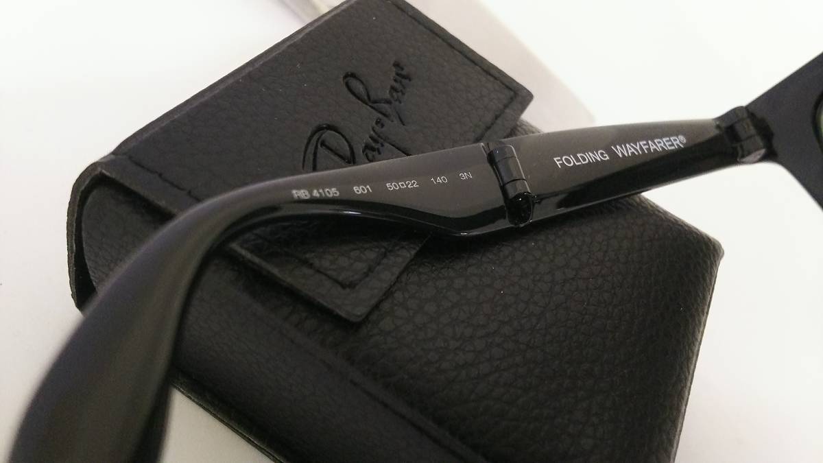 RayBan складной солнцезащитные очки бесплатная доставка включая налог новый товар не использовался RB4105 601 50MM черный цвет 