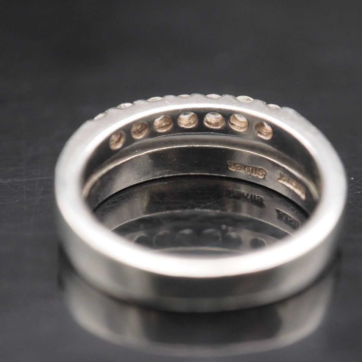 A488 MISTY ミスティ SILVER刻印 リング ダイヤモンド風 A488 MISTY ミスティ SILVER刻印 リング ダイヤモンド風