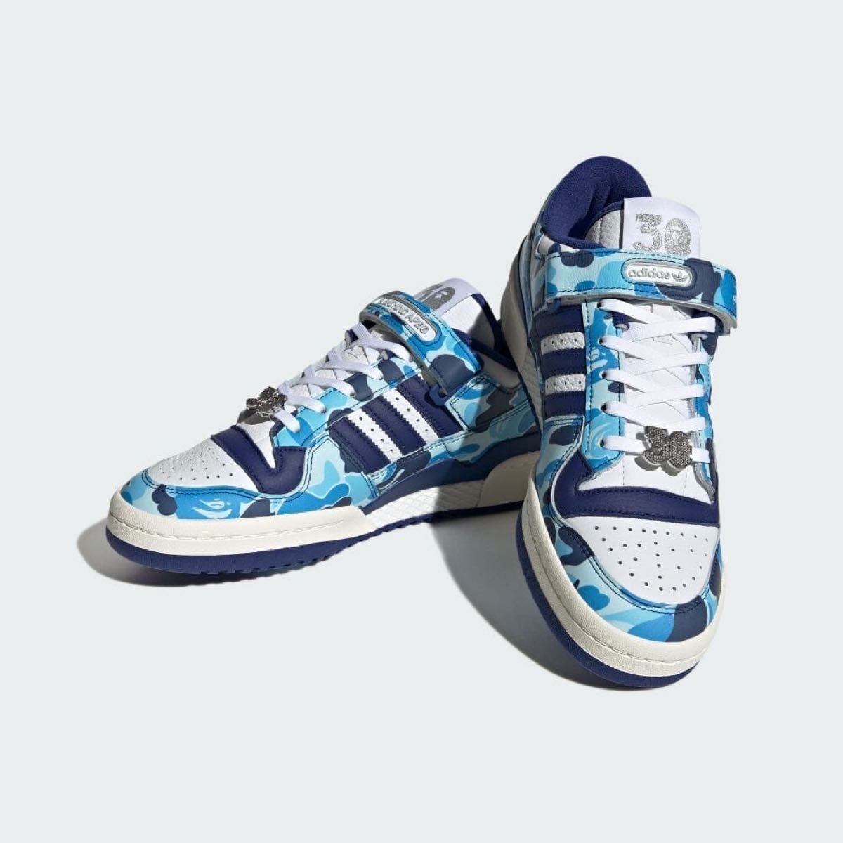 新品★28.5cm★BAPE × ADIDAS FORUM 84 Low 30th Anniversary BLUE CAMO★