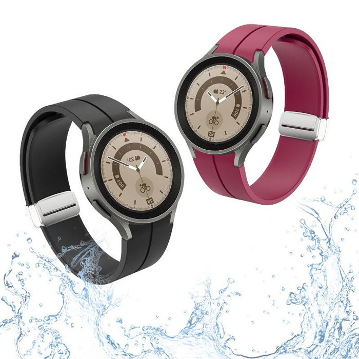 Samsung Galaxy Watch ベルト サムスン ギャラクシー ウォッチ スマートウォッチ 交換バンド シリコン 互換 レッド  12-10