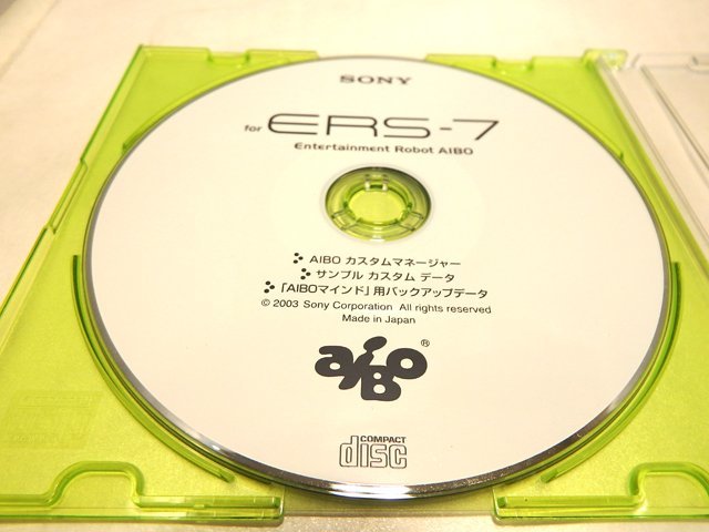 SONY AIBO ERS-7ma India 1 for software CD-ROM 2 sheets set 