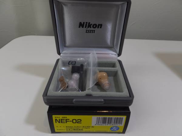ニコンエシロール小型耳穴補聴器 NEF02左耳用 バッテリー2640円分付