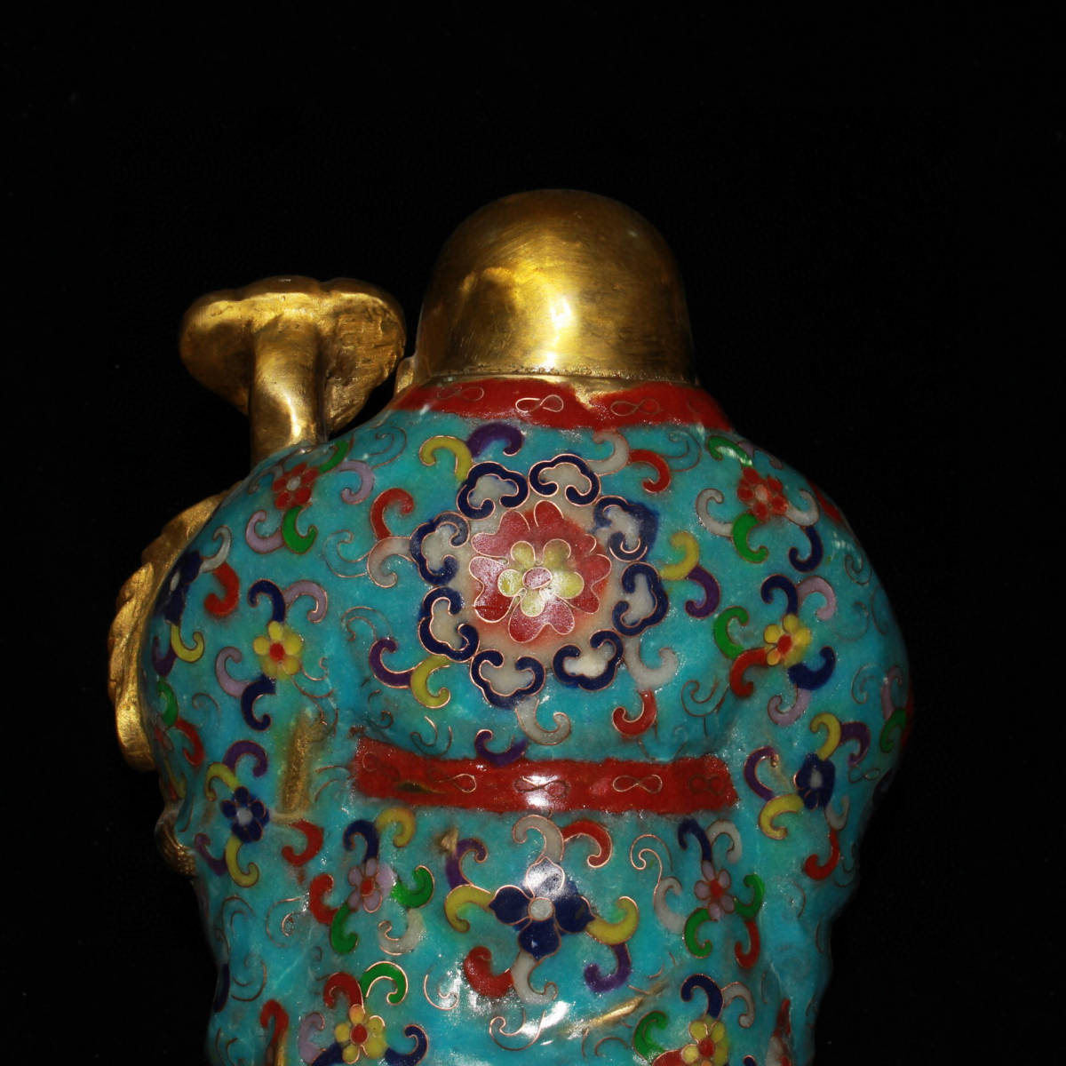 ▽鴻▽ 銅製 泥金 大吉大利 置物 古賞物 中国古玩 中国古美術