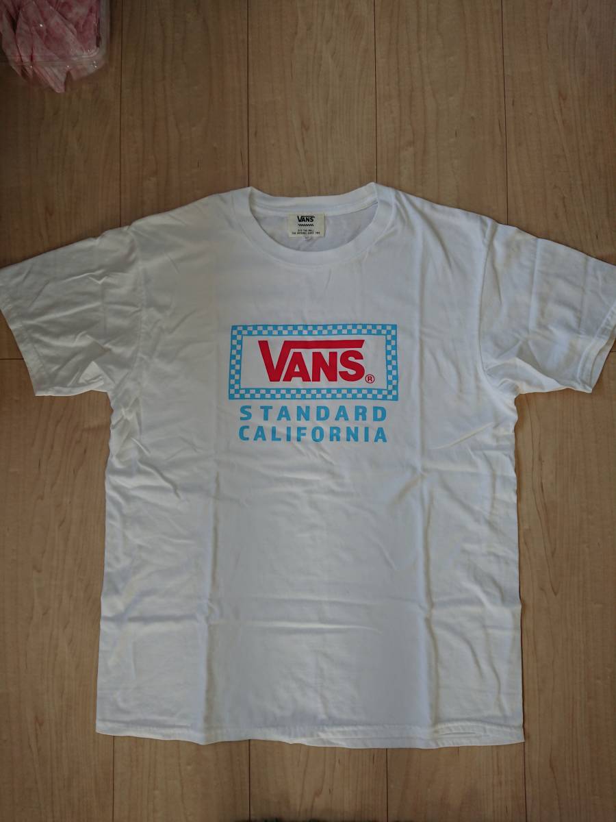 美品★スタンダードカリフォルニア VANS ボックスロゴTシャツ STANDARDCALIFORNIA Mサイズ ホワイト good condition!_画像1