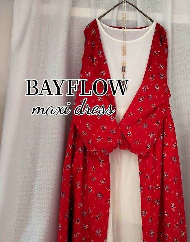 《vintage美品》BAYFLOW 可愛い羽織にもなります☆ロングワンピース【Ｌ】