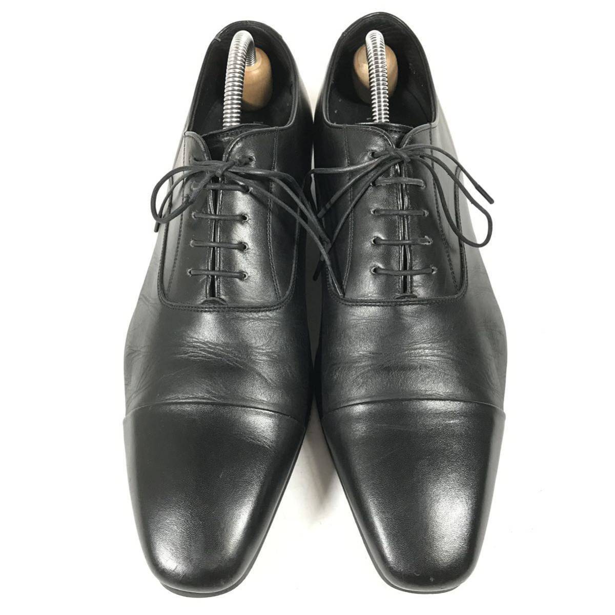 【リーガル】本物 REGAL 靴 25cm 黒 ストレートチップ ビジネスシューズ 内羽根式 本革 レザー 男性用 メンズ 日本製 25 b_画像2