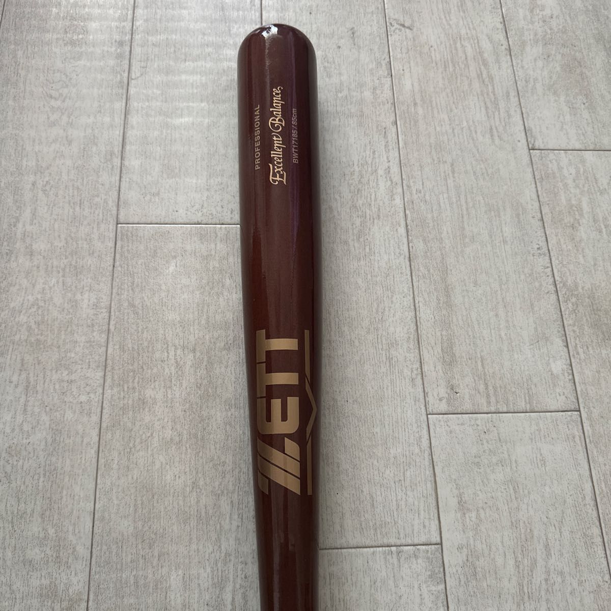 ゼット ＺＥＴＴ 硬式木製バット BWT17185 85cm 900g  薄ダーク