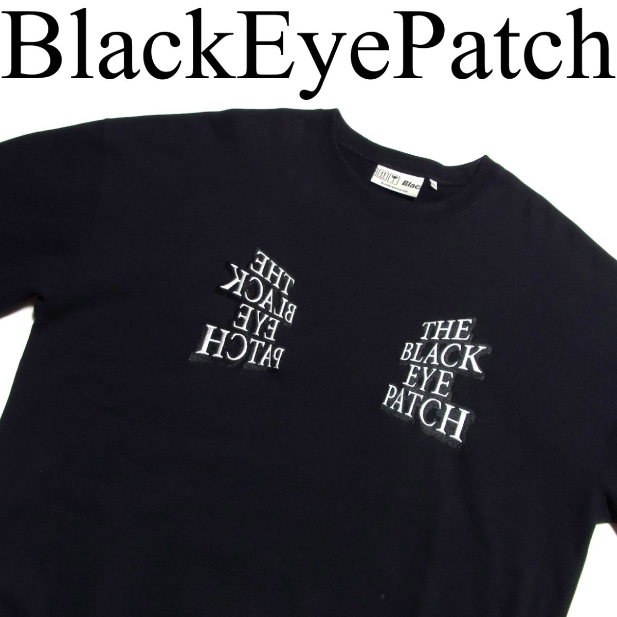 BlackEyePatch ブラックアイパッチ MIRROR CREW SWEAT ミラー ロゴ刺繍