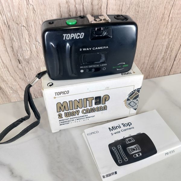 【1円スタート！！・美品・箱あり】TOPICO トピコ MINITOP 2WAY CAMERA フィルムカメラ インスタ映え 昭和 レトロ トイカメラ コンパクト_画像1