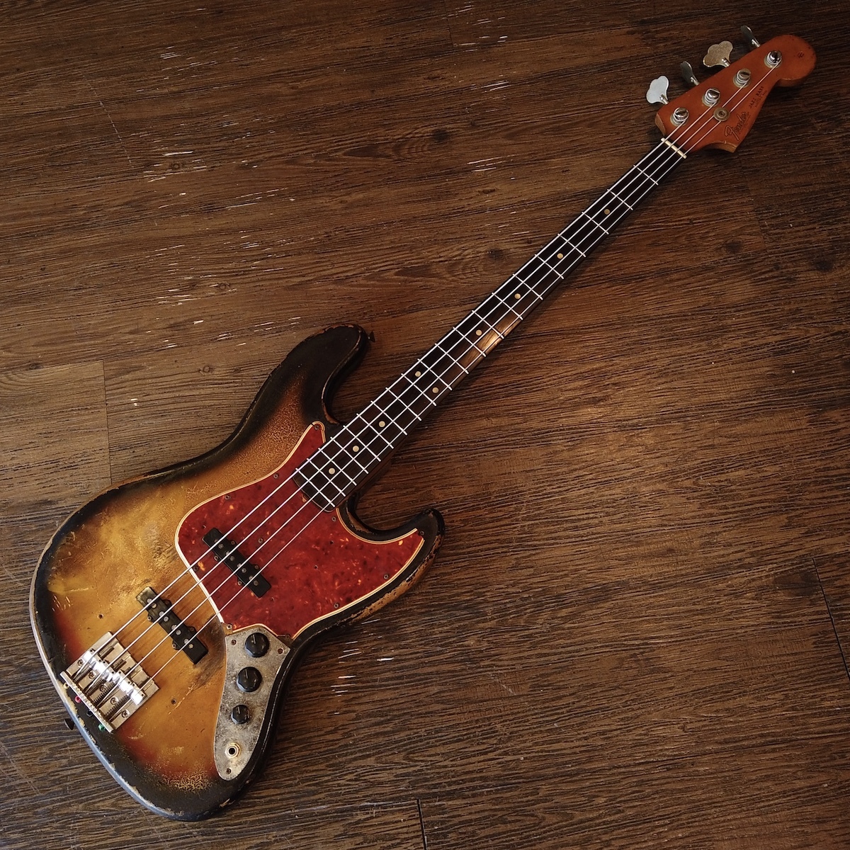 1965 Fender USA Jazz Bass fender electric bass -GrunSound-b586-