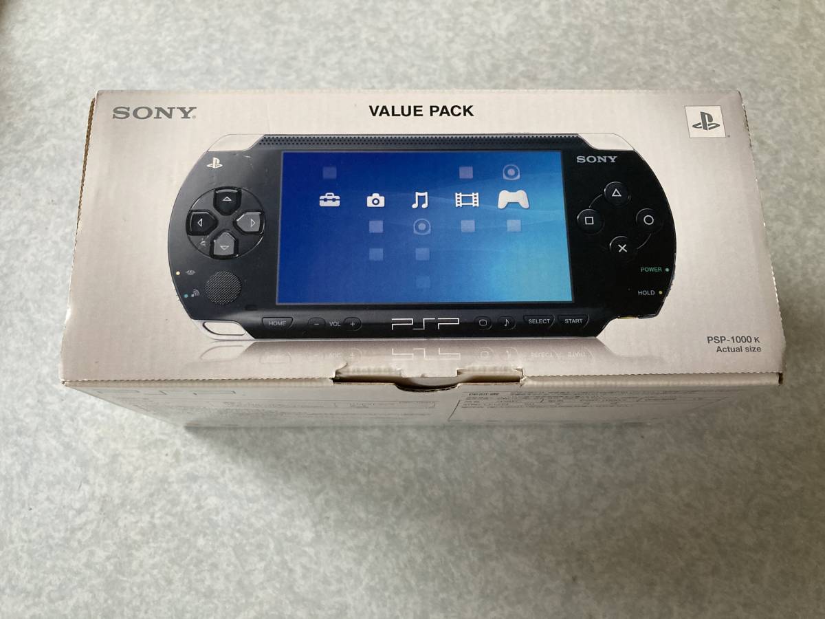 SONY PSP Value Pack PSP-1000 Ver. 1.5 коробка * принадлежности *Version 2.0 выше комплектация UMD*Memory Stick Pro Duo 1GB имеется 