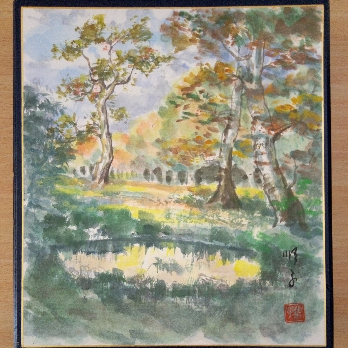 横山順子 色紙 絵 水彩 真作 絵画 風景 の商品詳細 | ヤフオク! | One