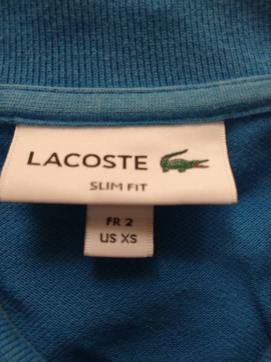 LACOSTE（ラコステ） SLIM FITポロシャツ カラー:ブルー系 表示サイズ:XS MADE IN JAPAN_画像5