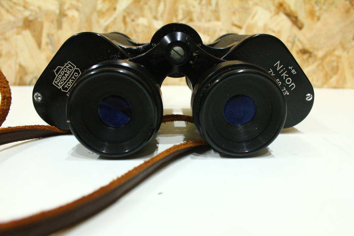 新作低価 ニコン Nikon J-B7 双眼鏡 7×50 7.3° 革ケース付 KzNty