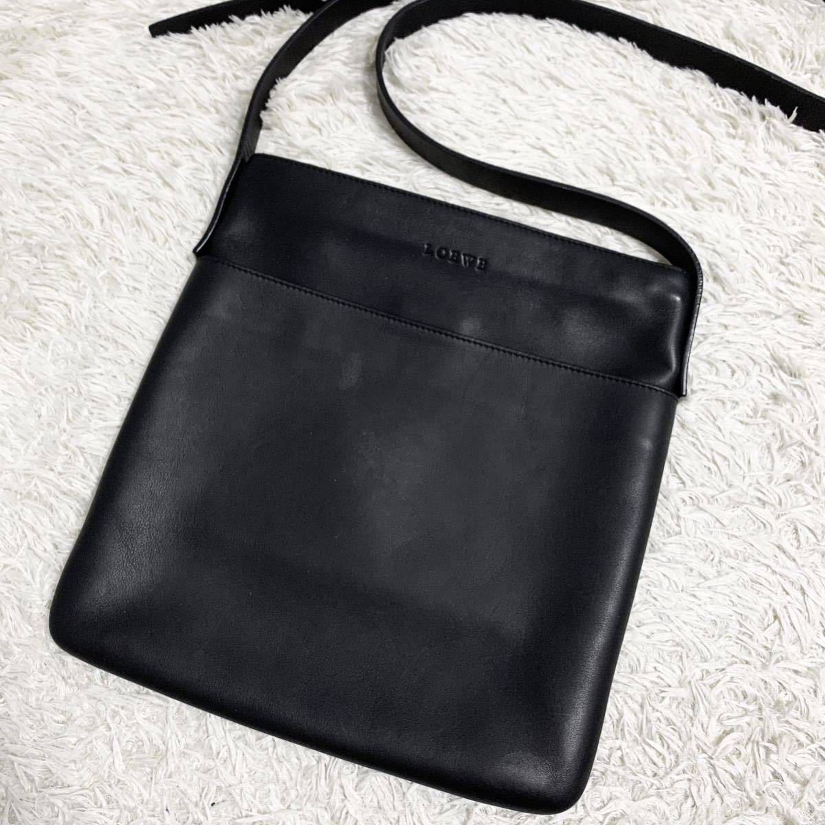 1円 美品 ロエベ LOEWE メンズ ビジネス ショルダーバッグ