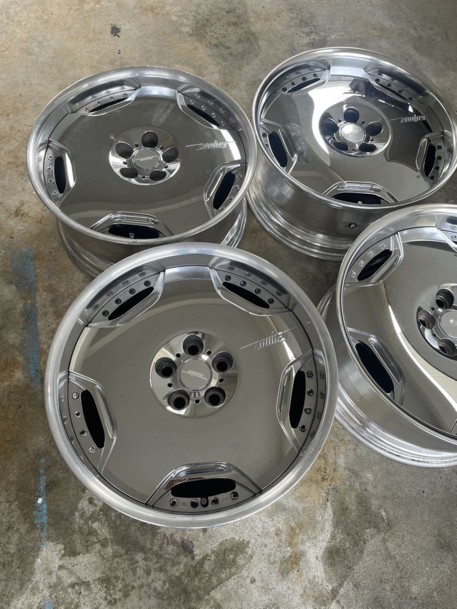 復刻版 ザウバー ディッシュ 20インチ 9J+33 10J+37 PCD120 5H ホイール4本セット BBS SSR RAYZ WORK OZRacing★レクサスLS メッキ☆深リム_画像4